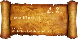 Laux Klotild névjegykártya